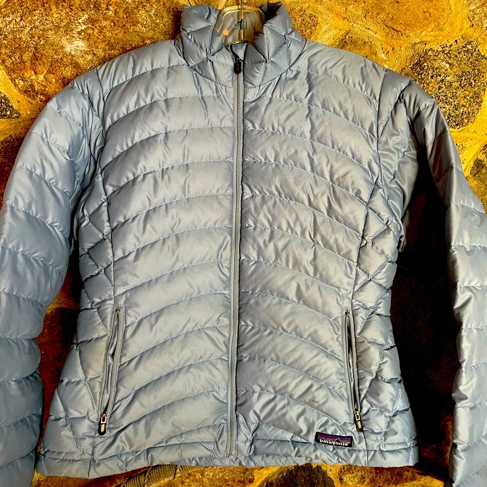 Patagonia Down Sweater Light Blue Ski Jacket